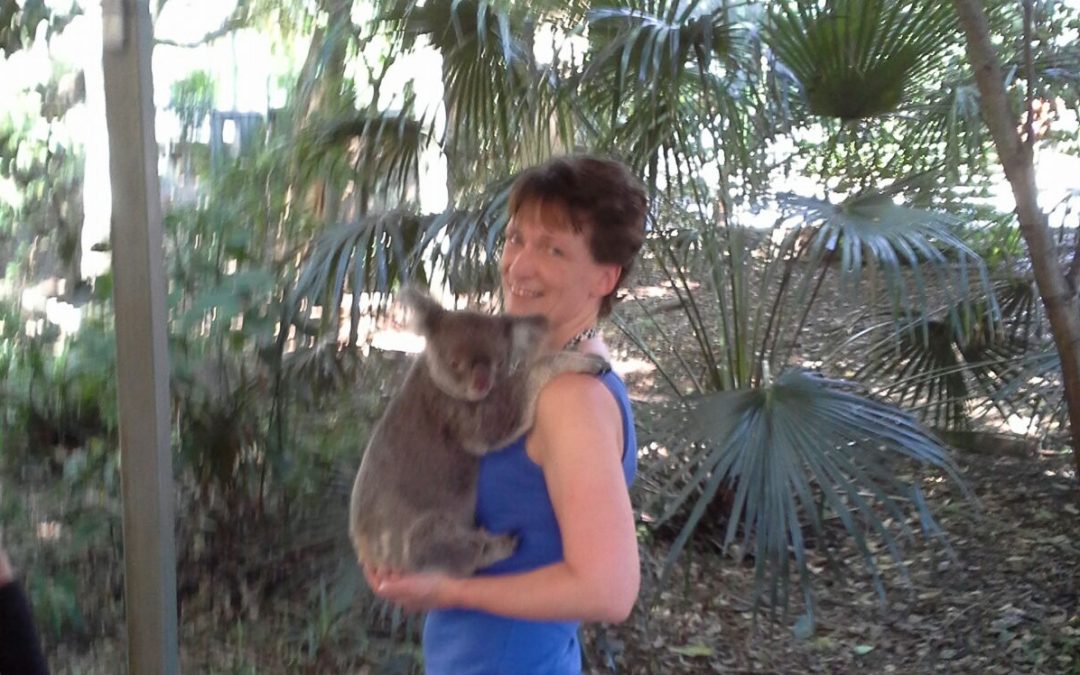 Knuffelen met een koala